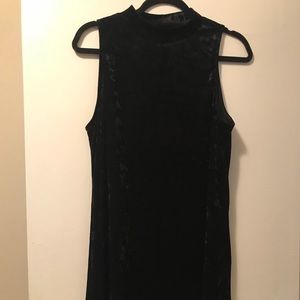 velvet turtleneck dress